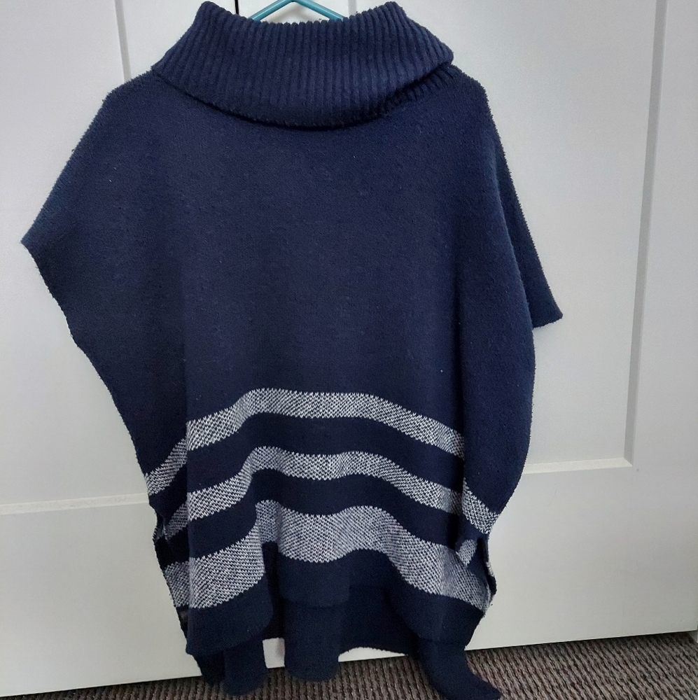 Cowl neck poncho